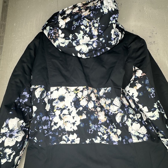 Women's ROXY Presence True Black FlowersParka Insulated Snow Jacket Coat | Sz: M - Picture 9 of 16